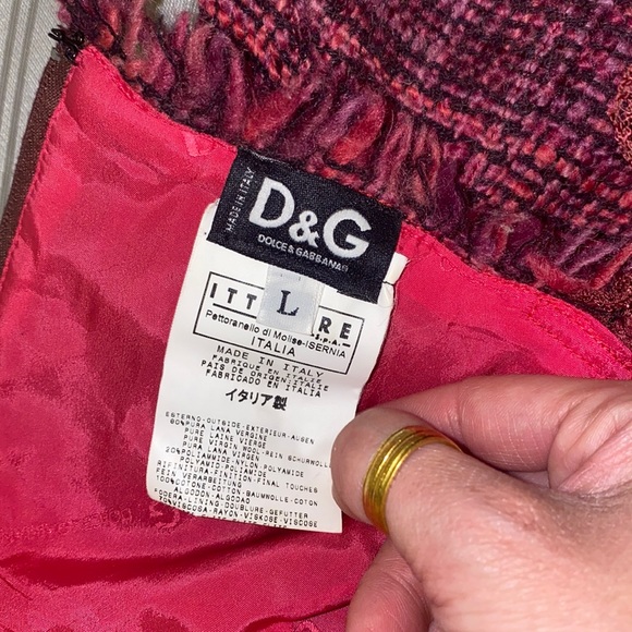 Dolce & Gabbana tweed denim flower top sz L - Picture 4 of 14